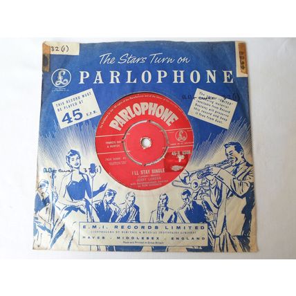 7" 1959. JERRY LORDAN. I'LL STAY SINGLE. PARLOPHONE . 45 R 4588. VG