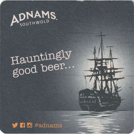 BEER MAT - ADNAMS BREWERY - GHOST SHIP - (Cat No 133) - (2016)