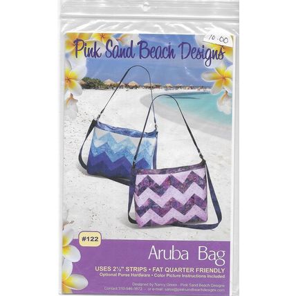 Pink Sand Beach Designs #122 Aruba Purse/Shoulder Bag Instructions 13x11x3”