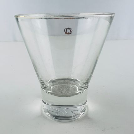 Crown Royal Logo Whisky Rocks Y Shaped Glass Embossed Bottom