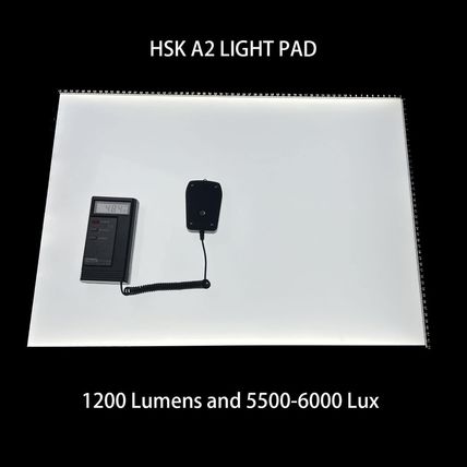 HSK A2 Artist Tracing Light Box Copy Table 12V2A Adapter Dimmerable 5000 Lux Loc