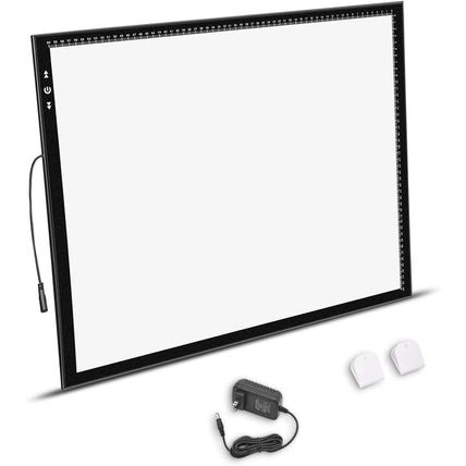 HSK A2 Artist Tracing Light Box Copy Table 12V2A Adapter Dimmerable 5000 Lux Loc
