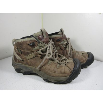 Keen Targhee Brown Leather Hiking Shoes Mid Ankle Boots Lace Up Size 7 Womens