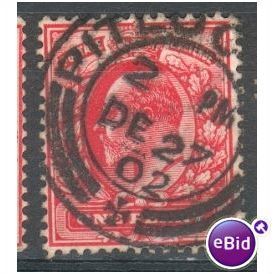 GB stamps 1902-10 KEV11 - 1d SG219 Pitlochry 1