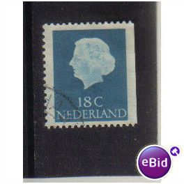 NETHERLANDS 1953 QUEEN JULIANA 18C COIL F/U SG777BC