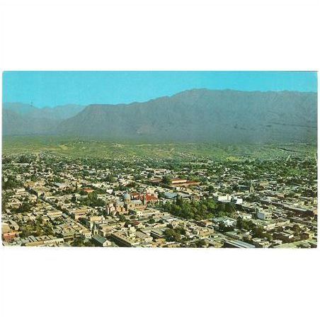 La Rioja, Argentina - aerial view - panoramic postcard c.1960s