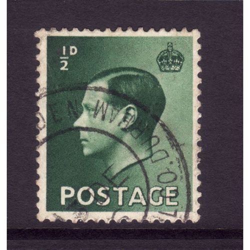 GREAT BRITAIN 1936 EDWARD VIII SG457 1/2d GREEN FINE USED #2