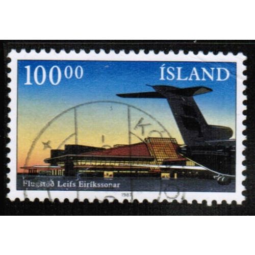1987 Iceland - Sc# 638 used - Keflavikvik Airport 100.00 kr