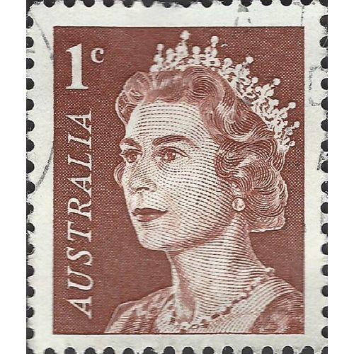 AUSTRALIA, Queen Elizabeth II, brown 1966, 1c, #2