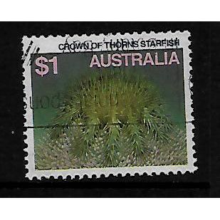 AUSTRALIA 1984 MARINE LIFE $1 CROWN OF THORNS STARFISH SG 937 FINE USED