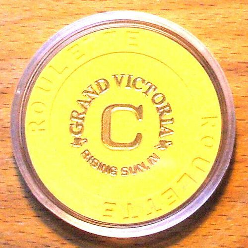 GRAND VICTORIA ROULETTE CASINO CHIP - RISING SUN, INDIANA - Table C