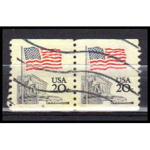 Used 1895a 20c U.S. Flag Very Fine CNP Left 9 PA0262