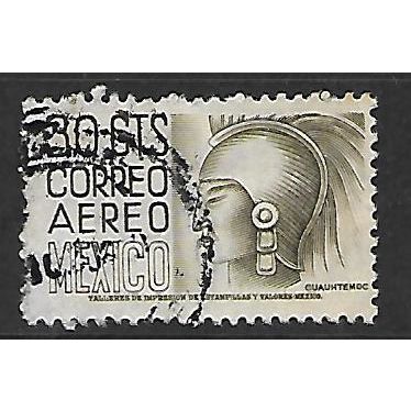 MEXICO 1950 30c OLIVE DANCE OF THE PLUMES OAXACA SG851 FINE USED#