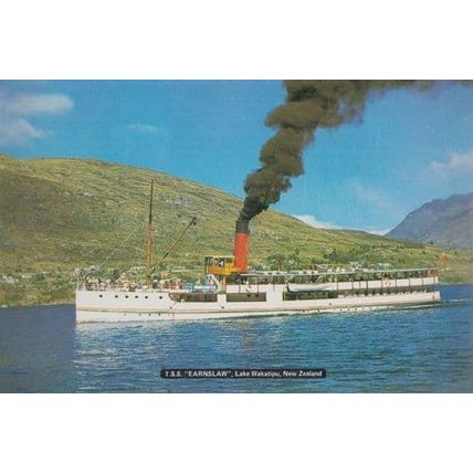 TSS Earnslaw Lake Wakatipu New Zealand Ship Postcard