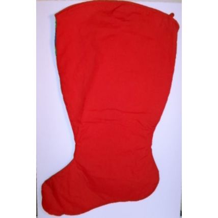 Vintage Jumbo Christmas Stocking with Santa Scene 16" x 29"
