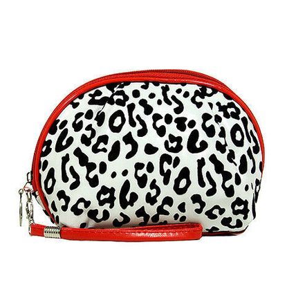 Cosmetic Purse - Leopard Print - BG-402LEWT-RD