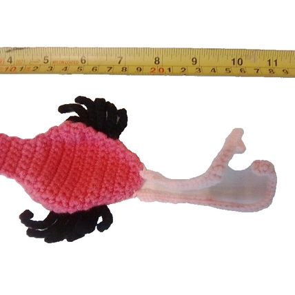 Animal Bookmark Crochet Woolen Pink Flamingo - reading fun bookmark for kids NEW