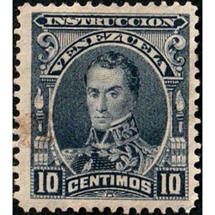 Venezuela 1904 General Bolivar 10c Used Stamp instruccion