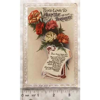 vintage postcard Fond Love to Auntie on her Birthday