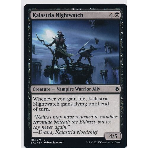 Magic the Gathering MTG Battle For Zendikar 115/274 Kalastria Nightwatch