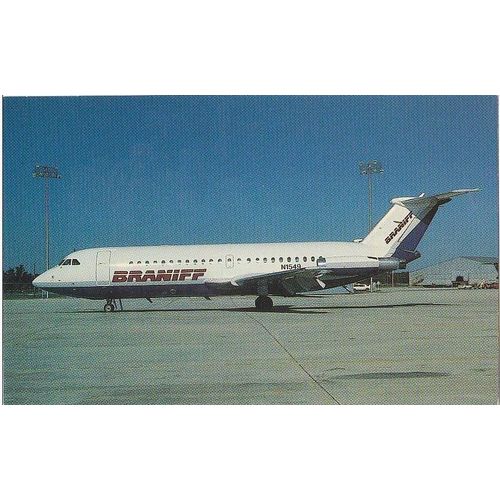 Braniff BAC 111 203 AE Aircraft Postcard (A10866)