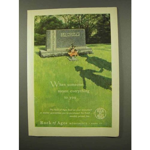 1956 Rock of Ages Memorials Ad - Meant Everything