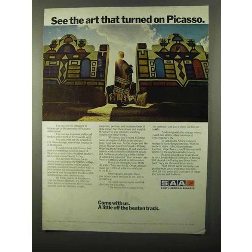 1971 SAA South African Airways Ad - Turned on Picasso