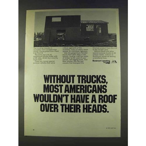 1977 ATA American Trucking Association Ad - Have a Roof