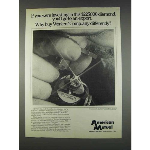1982 American Mutual Ad - Investing in $225,000 Diamond