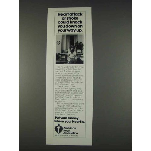 1982 American Heart Association Ad - Knock You Down