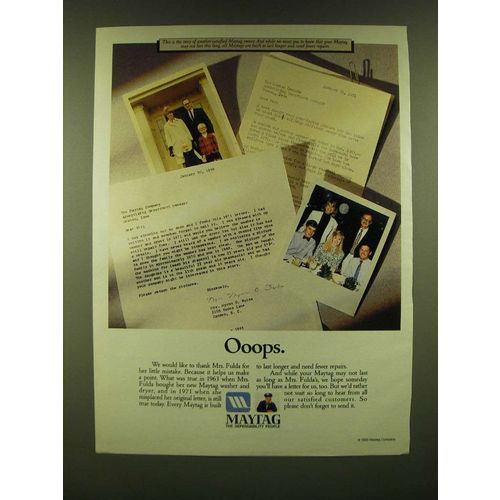 1990 Maytag Appliances Ad - Ooops.