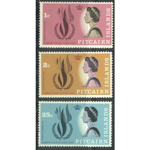 Pitcairn Island 1968 - SG85-87 - International Human Rights Year set - MH