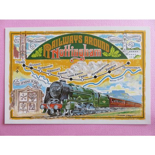 Railways Around Nottingham, Nottinghamshire Postcard #3