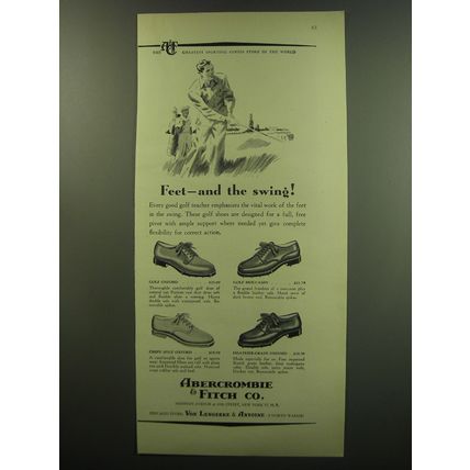 1949 Abercrombie & Fitch Ad - Golf Oxford, Golf Moccasin, Crepe Sole Oxford