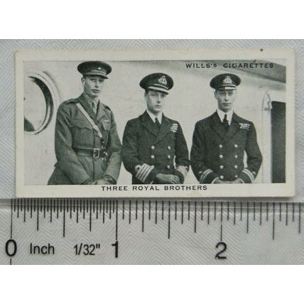 1937 Wills Our King & Queen No. 9 Three Royal Brothers, 1920