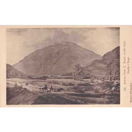 Johan Christian Dahl Stedje I Sogn Norway Old Painting Postcard