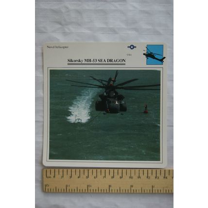 Sikorsky MH-53 Sea Dragon - USA - Naval Helicopter - Collectors Club Card