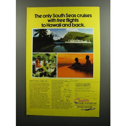 1977 United Airlines and Pacific Far East Line Advertisement