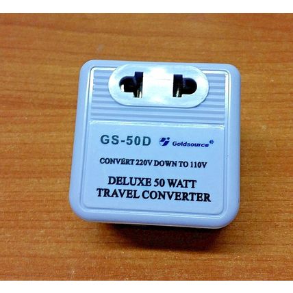 ADAPTADOR TRANSFORMADOR 50W CONECTA EQUIPOS AMERICANOS 110V EN ESPAÑA MAX 30W