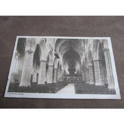 Early Hildesheimer Postcard - Exeter Cathedral interior, Devon