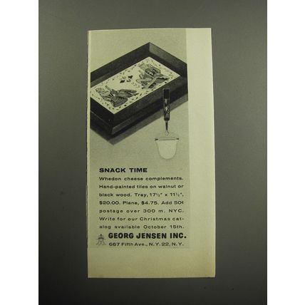 1957 Georg Jensen Cheese Tray Advertisement - Snack Time