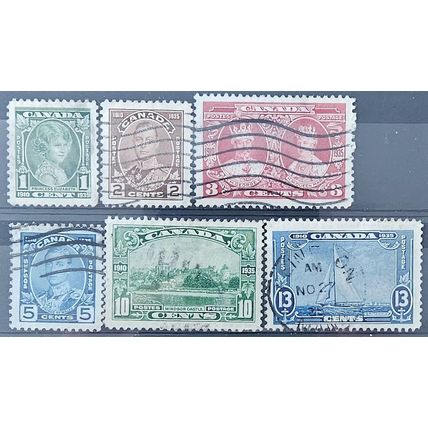 Canada 1935 Silver Jubilee Set SG335-340 Good/Fine Used .