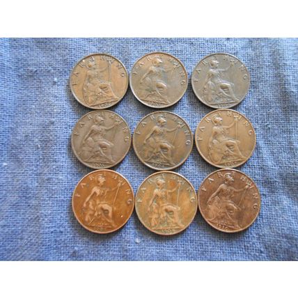 1902 1903 1904 1905 1906 1907 1908 1909 1910 FARTHINGS ( EDWARD .V11. )