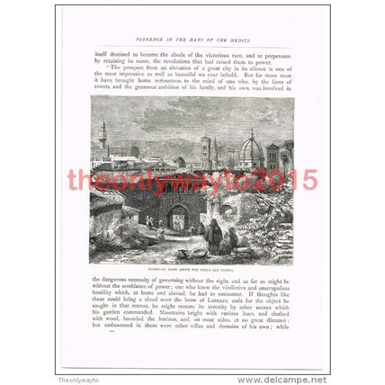 Florence, from above Porta San Nicolo, Italy, Book Illustration (Print), c1891