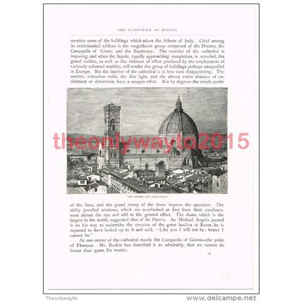 Duomo and Campanille, Florence, Italy, Book Illustration (Print), c1891