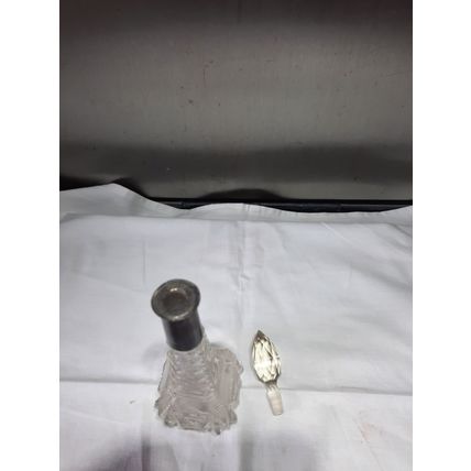 Vintage Perfume Bottle with metal neck