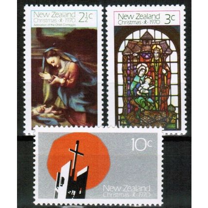 1970 New Zealand - Sc#464-466 - Christmas set of 3 - Mint NH