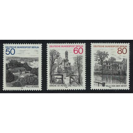 Berlin Church Villas Berlin Views 4th series 3v 1982 MNH SG#B647-B649