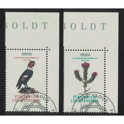 Liechtenstein Birds Condor Plant Humboldt Europa CEPT 2v Corners 1994 CTO
