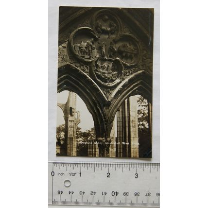 vintage postcard Crowland Abbey, Quatrefoil, West Front